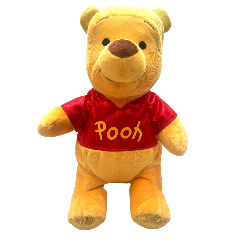 Ty Sparkle Winnie the Pooh Disney Plush 10" Red Shirt Gold Accents 2013